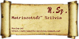 Matriszottó Szilvia névjegykártya